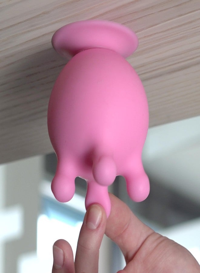 Bubblegum Stuff Office Udder - Pink Squishy Silicone Cow Udder Stress Relief Desk Toy - Suction Cup Stress Reliever - Adult Squeeze Toy - Image 2